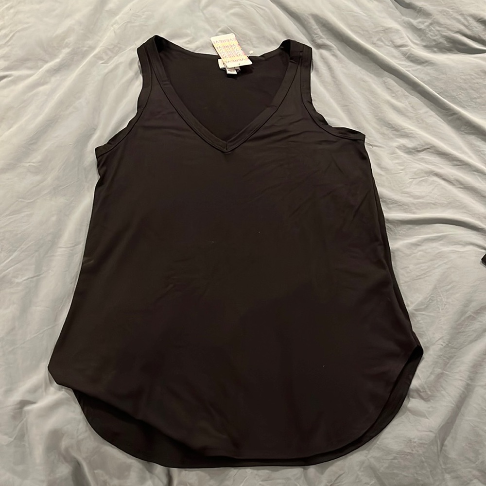 Black v neck tank top